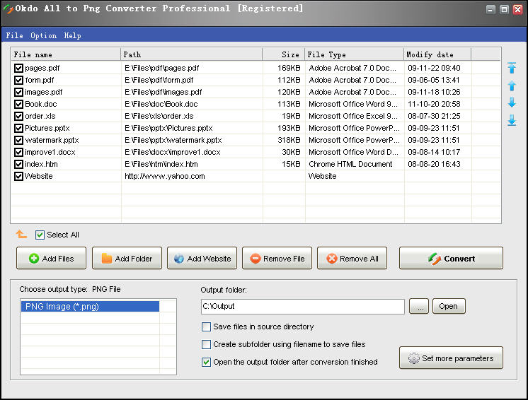 Click to view Okdo All to Png Converter Professional 4.6 screenshot
