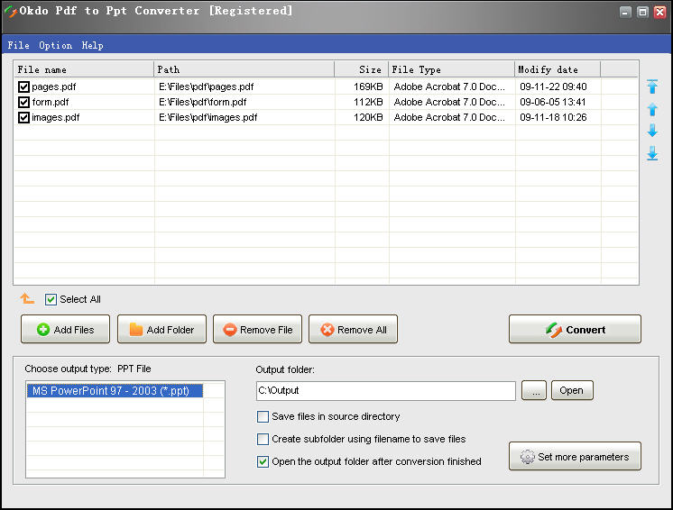 Click to view Okdo Pdf to Ppt Converter 4.6 screenshot