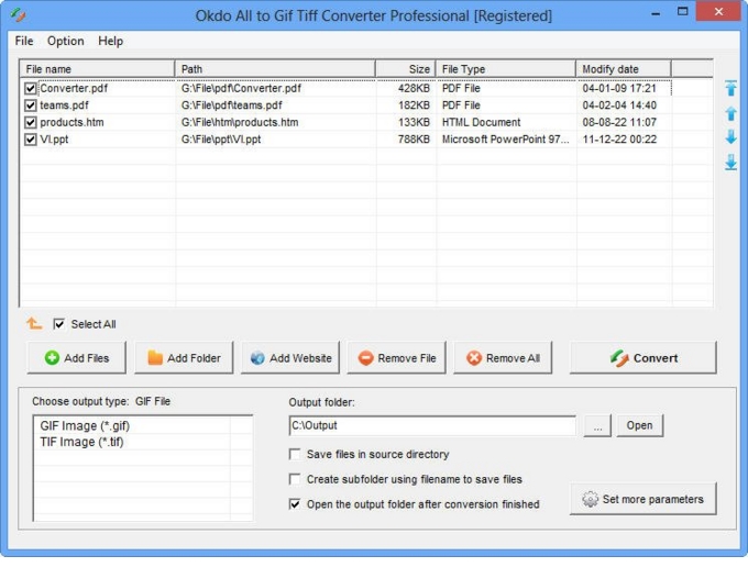 All to Gif Tiff Converter Professional screenshot