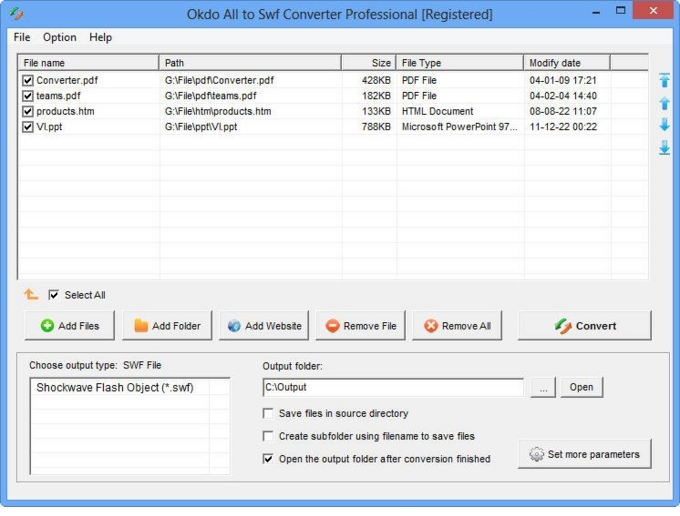 All to Swf Converter Professional screenshot