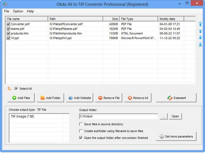 All to Tiff Converter Professional screenshot