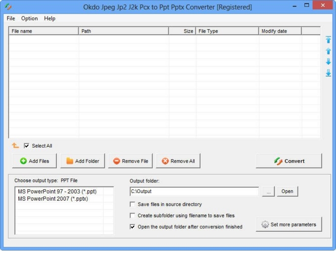 Jpeg Jp2 J2k Pcx to Ppt Pptx Converter screenshot