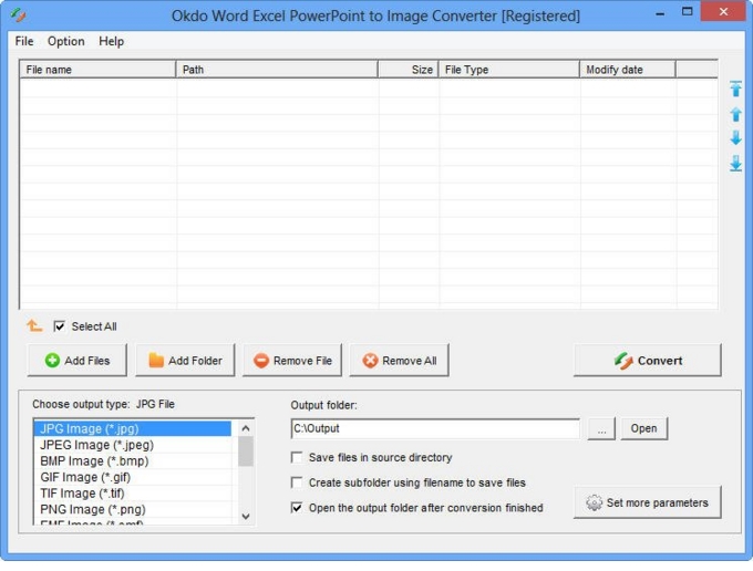 Word Excel PowerPoint to Image Converter screenshot