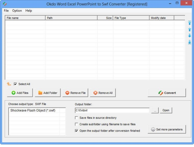 Word Excel PowerPoint to Swf Converter screenshot