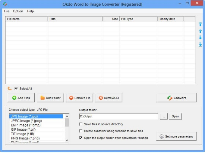 Word to Image Converter screenshot